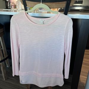 J.Crew Light Pink Layered Shirt